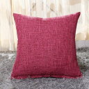 YunJeude クッションカバー 45x45cm 北欧 2枚セット おしゃれ 可愛い リネン 亜麻 無地 シンプル ファスナー インテリア 家庭装飾 車 部屋飾り 四季通用(45x45, チェリーピンク)