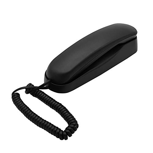【送料無料】Gtwoilt TC-990 電話機 親機のみ シンプルフォン ホーム電話機 ホテルの電話機 壁掛け対応 ミュート/一時停止/リダイヤル機能付き（黒い）