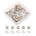 【送料無料】BENECREAT 30個セットピンバッジ キャッチ留め具 固定空白ピンロック ハットピン 安全ボダン 収納ボックス付き 金具クラッチ DIYジュエ...
