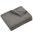 フラットシーツ クイーン 250x260cm 敷きシーツ ベッドシーツ オーガニックコットン アッパーシーツ 洗いざらしの綿100% 無地 グレー(3)
