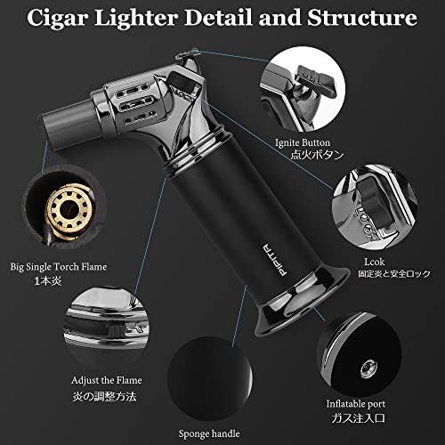 【送料無料】【高い品質】PIPITA 直噴ターボライターガス ライター バー ナーフ 防風 注入式 キャンプ ジェットライター トーチ・火起こし（ガスなし） primeplus-10027158 プライムプラス 楽天市場店 サンプル画像3