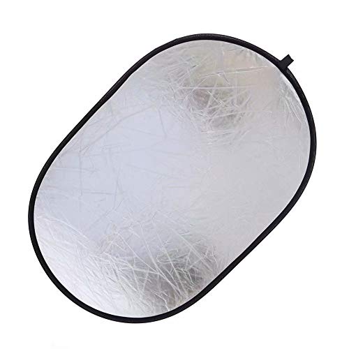 【送料無料】Konseen 撮影用レフ板 90x120cm 銀白 2 in 1 楕円レフ板 折りたたみ ...