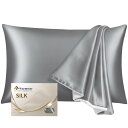 Warmstar 6A クラス シルク 枕カバー 50x70 大きめ 片面100%シルク まくらカバー 洗える 封筒式 抗菌防臭 通気性 ピローケース 快眠 美...