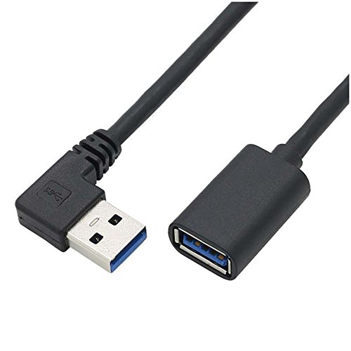 【送料無料】ViViSun USB 3.0 L型 左右90°方向変換ケーブル タイプAオス- タイプAメス 超高速 5Gbpsのデータ転送同期リード USB 3.0 延長ケーブル 左L（0.25m）