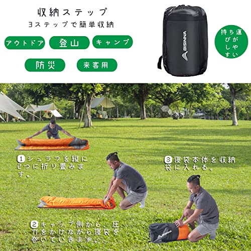 【送料無料】BISINNA 寝袋 キャンプ寝袋 シュラフ 封筒型 2人用に連結可能 枕付き 軽量 コンパクト 快適温度25℃ 洗える 210T防水 アウトドア キャンプ 登山 車中泊 防災用 部屋用 収納袋付き 幅80*奥行さ220 夏用 （1.2kg グリーン 左開き） primeplus-10027210 プライムプラス 楽天市場店 サンプル画像3