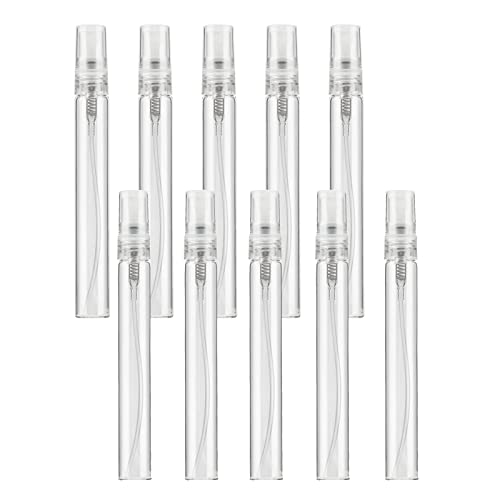 楽天プライムプラス　楽天市場店【送料無料】DFsucces スプレー容器 10ml 10個セット ガラス製スプレーボトル 香 水携帯ボトル 化粧品小分け容器 詰め替え容器 透明 大容量 旅行用品 携帯用