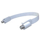 Cleqee 26cm 1本 同軸フラットケーブル 白い フラットアンテナケーブル Fメス - メスタイプ同軸コネクタワイヤ 隙間ケーブル 折り曲げ可能 テレビ用ケーブル アンテナケーブル 延長ケーブル引き込み用 地デジ/BS/CSケーブルなど対応フラットコード サッシ/ベランダ/ドア用(2)