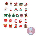 ZHEJIA デコクリスマス デコパーツ(50個セット)クリスマス アクリルカボション 雑貨 25種 混合色 アクセサリー 樹脂製 可愛い 飾り 手作り DIY 素材 手芸用品 素材