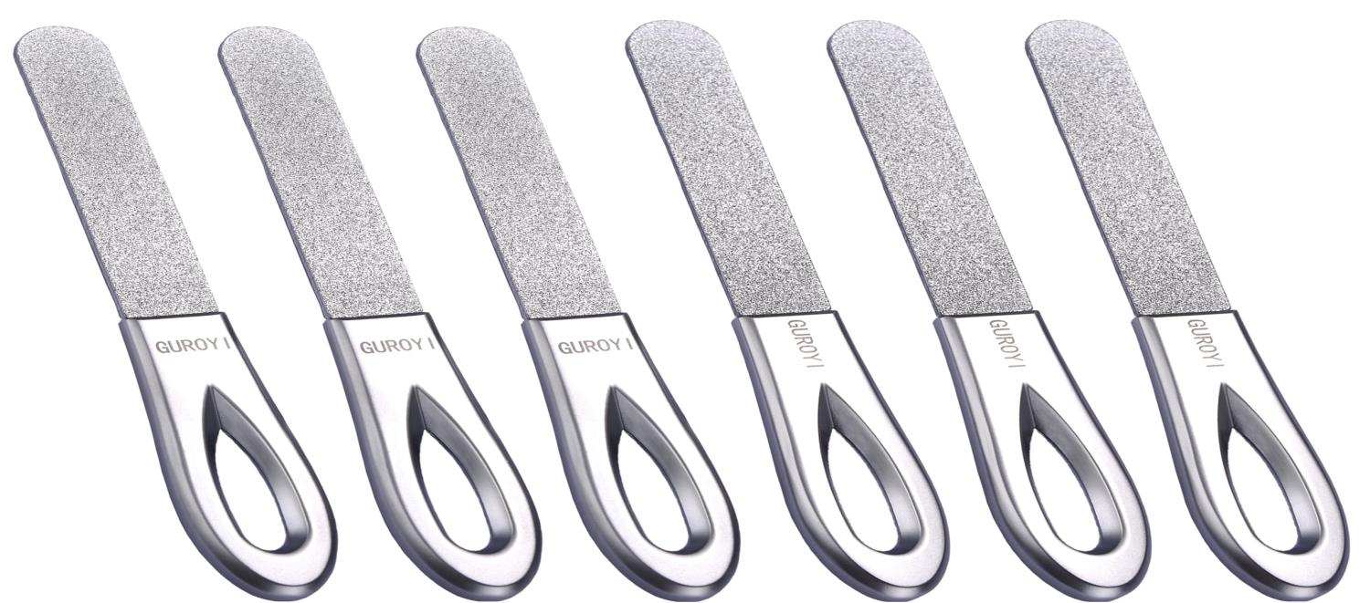 GUROYI 爪やすり 爪磨き 高級エメリーステンレス製 両面削れる ダイヤモンドファイル エメリー 最新エメリー技術が生んだ全く新しい エメリーボード ネイル...
