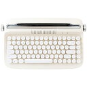 【送料無料】YUNZII ACTTO B303 タイプライターキーボード mac ワイヤレス レトロなブルートゥースキーボード Bluetooth コンパクト 無線 キーボード 86キー テンキーレス 誕生日 ギフト 日本語説明書付き（B303 バターアイボリー）