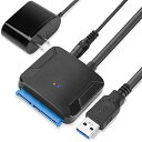 【送料無料】SATA to USB 変換 SSD HDD - YOKELLMUX SATA USB 変換ケーブル SSD USB 変換ケーブル 2.5 / 3.5インチ 対応 内蔵HDD 外付け化 PSE認証済 電源アダプター付 最大5Gbps 高速転送