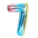Vthoviwa 40インチ バルーンアルミ7 ヘリウム風船 数字バルーン7花青 0123456789,10-19,20-29,30,40,50,60,70,8...
