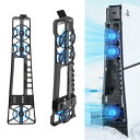 PS5 Pro/PS5 Slim 冷却ファン Playstation 5 pro 多機能型冷却ファン 扇風機 3段階風速調整 LEDライト USB ポート付き 記憶機能 外部冷却ファン 装着簡単 急速冷却 放熱 熱対策 用高性能冷却ファン 低騒音 低ノイズ ディスク/デジタル版の両対応