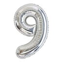 Vthoviwa 風船数字バルーン9銀 0123456789,10-19,20-29,30,40,50,60,70,80,90,100 誕生日 カーニバル 飾り...