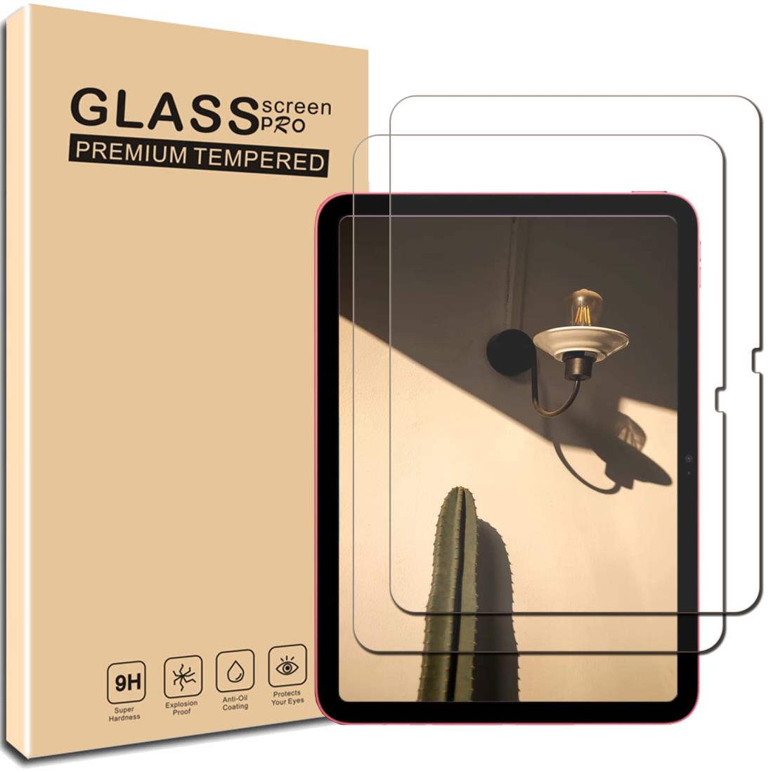 【2枚セッ】UNEED iPad (第10世代) 用の フィルム iPad 10.9 2022 用の ガラスフィルム 日本旭硝子製 強化液晶保護フィルム ワンタ...