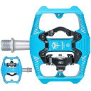 【送料無料】GEWAGE 自転車 spd ペダル 片面フラット ビンディングペダル シールドベアリング3個内蔵 アルミ製 軽量 滑り止め (GE-162/ ブル...