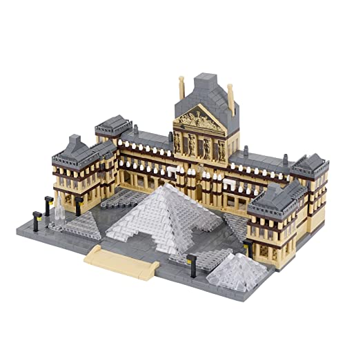 【送料無料】LULUFUN ルーヴル美術館 マイクロブロック ブロックセット おもちゃ Musee du Louvre 美術館 博物館 建物 知育玩具 子供 大人 ギフト 誕生日 クリスマス プレゼント（3377 PCS)