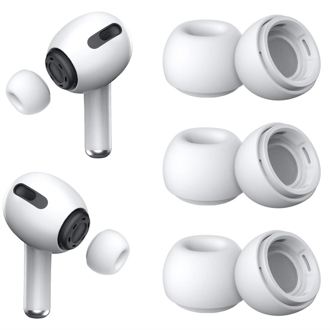 YUWAKAYI イヤーピース AirPods Pro 第1/2世代対応 シリコン イヤーチップ (Sサイズ 3ペア) 柔らかい ..