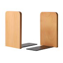 Muso Wood 木製 ブックエンド,8*13cm (1ペアパック) (ブナ)