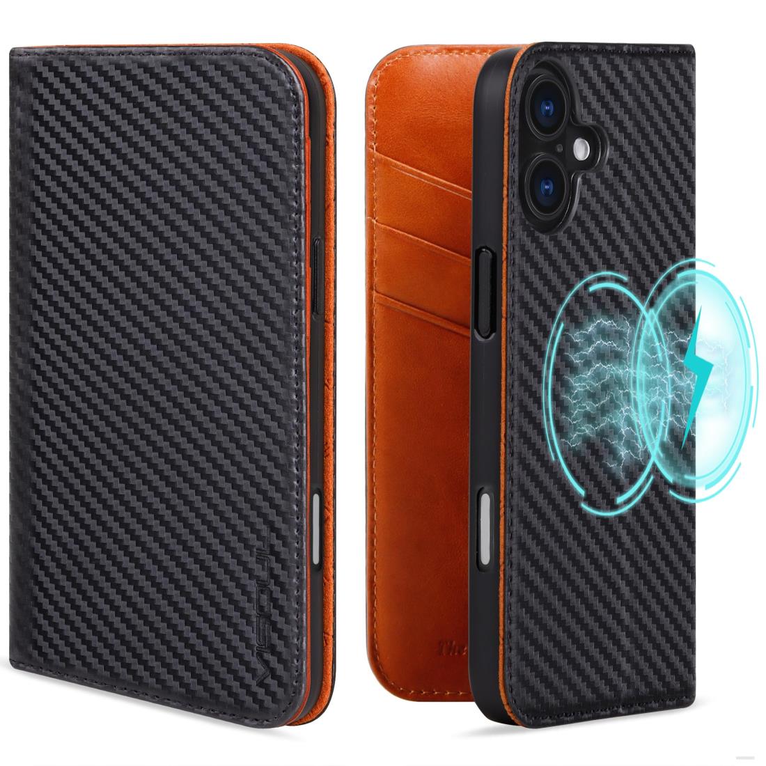 VISOUL iPhone16 対応ケース 手帳型 本革 アイフォン16 手帳型ケース MagSafe対応 アイホン16ケース 横置きスタンド機能付き手帳型ケース スマホケース ワイヤ レス充電対応レザーケース カード収納 携帯ケース 全面保護 マグネット 柔軟なTPU素材 あいふぉん16 アイフォン16