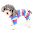 ZUNEA 犬服 春 夏 ロンパース 小型犬 つなぎ パジャマ 柔らかい 綿製 おしゃれ かわいい 部屋着 寝間着 ボーダー柄 ペット ドッグウエア 洋服 可愛...