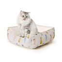 【送料無料】JEMA 猫 ベッド 夏用 犬 ペットベッド 接触冷感 ひんやり クッション 洗える 長方形 40x35x13cm ペットべっと 犬用ソファー 小魚...