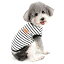 【送料無料】ZUNEA 犬用 Tシャツ 小型犬 夏 タンクトップ 綿製 柔らかさ ベスト シャツ ボーダー柄 ペット 犬 猫服 おしゃれ かわいい シャツ ひんやり ドッグウェア 洋服 可愛い 子犬 チワワ 服 脱毛保護 お散歩 ブラック L