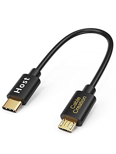 【送料無料】Type USB C to Micro USB, CableCreation USB 2.0 C to Micro USB 充電&データ転送ケーブル Galaxy S8/S8 Plus、Google Pixel 2 XL & その他のアンドロイドデバイスに対応 ブラック 0.2m