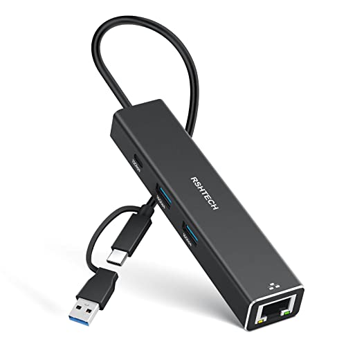 yzRSHTECH USB C nu 4 in 1 10Gbps LANϊA_v^[ Type C |[gx1 TypeA |[gx2 1000Mbps ʐM MacBook/Surface Book/iPad Pro/Android/WindowsΉ