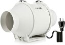 【送料無料】Hon&Guan ダクトファン 100mm 強力 省エネ 静音 ダクト用換気扇 塗装ブース用 家焼肉 中間取付 丸形タイプ 産業用換気扇 (HF-1...