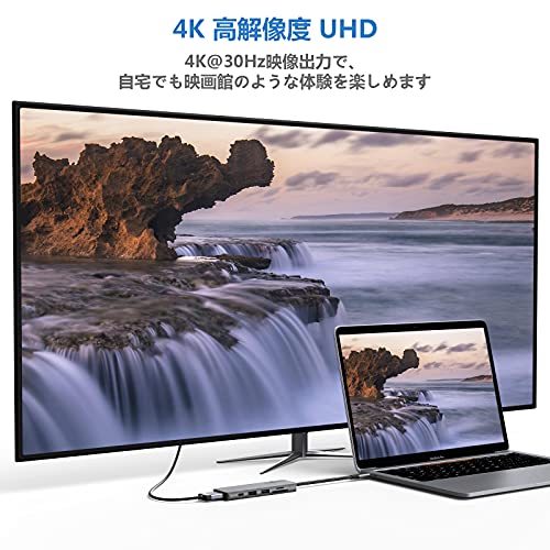 USB C ハブ 6-in-1 アダプタ タイプc GADEBAO 4k hdmi type ドッキングステーション マルチポー primeplus-10033736 プライムプラス 楽天市場店 サンプル画像2