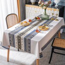 Neskatu テーブルクロス ビニール おしゃれ テーブルカバー 撥水 PVC 長方形 正方形 tablecloth 汚れ防止 防水 防油 北欧 テーブルマット 民族風 90×90CM