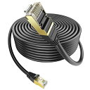 【送料無料】Ankuly LANケーブル 屋外用 ランケーブル CAT6準拠 PoE対応 20m コネクタ付き カテゴリ6 業務用(ブラック)…