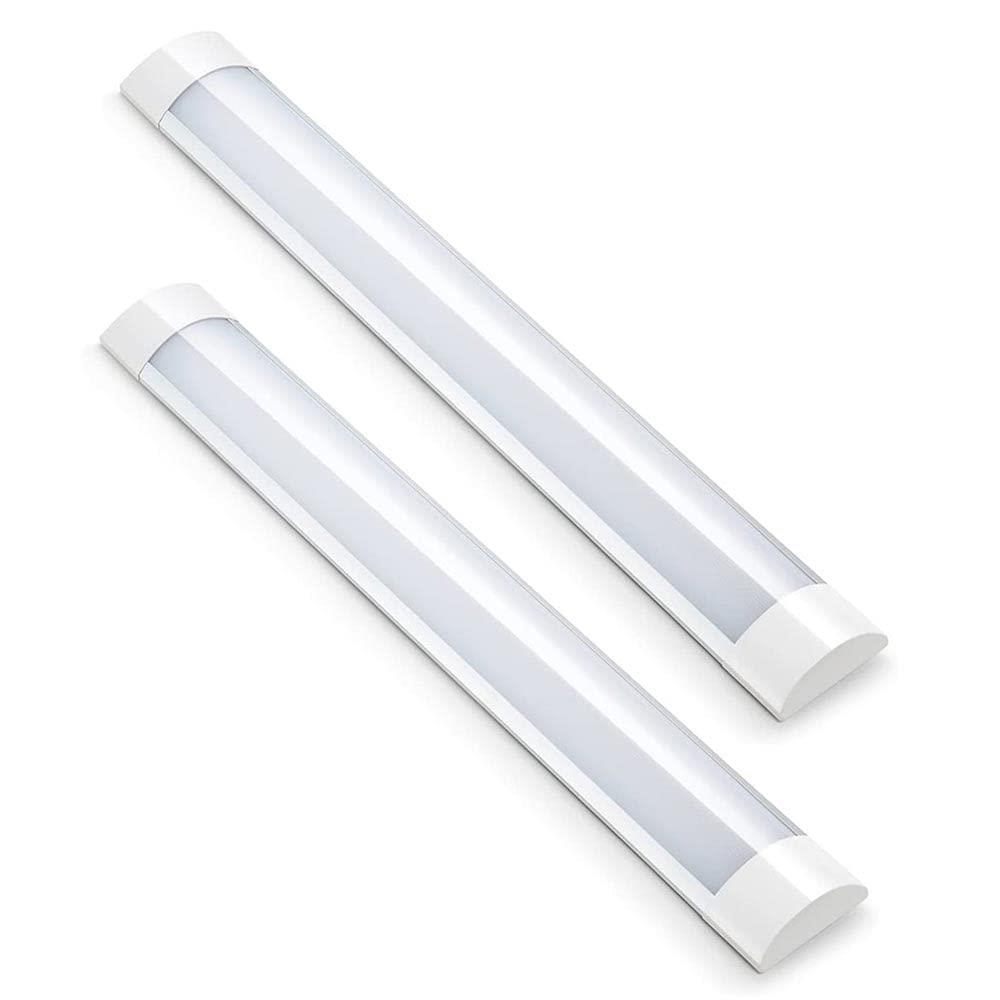 LEDベースライト 60cm 【2本】 LED蛍光灯 20W形 器具一体型 LEDキッチンベースライト 薄型直管蛍光灯 ..