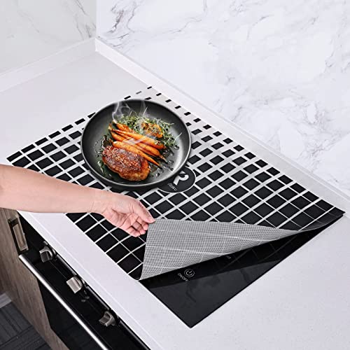 【送料無料】KR KITCHENRAKU ih マット 61*53cmihクッキングヒーターマット 滑り止め ス トーブ傷防止保護 焼け焦げ防止 スクレーパー付き ih コン ロ用 シリコンマット 断熱パッド 水洗い可 汚れ防止 (タイプ1,)