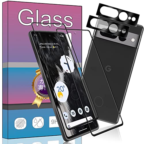 対応 Google Pixel 7 Pro ガラスフィルム 全面保護 強化ガラス 液晶保護フィルム 指紋ロック解除をサポート日本製素材旭硝子製 3D曲面加工 硬度9H 指紋防止 衝撃吸収 気泡ゼロ 高透過率 防爆裂 スクラッチ防止 対応 Google Pixel 7 Pro フィルム（ブラック）P