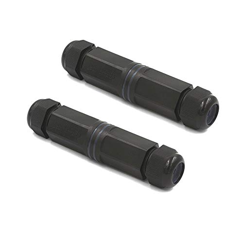 【送料無料】VCE 屋外 防水 LANケーブル 延長コネクタ 防塵 RJ45中継アダプタ CAT6 CAT5E CAT5対応 2個セット