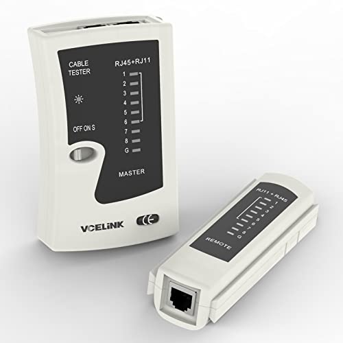 【送料無料】VCE GJ468 LANケーブルテスター RJ45 RJ11 UTP STPケーブル 電話コード対応