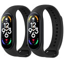 Vancle コンパチブル Xiaomi Mi Band 7 バンド 替えベルト 柔らかいシリコン 交換ベルト 対応 Xiaomi Mi band 7 スマートバンド (ブラック+ブラック)