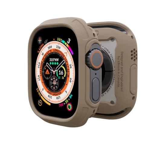 【送料無料】elkson Apple Watch Ultra バンパーケース 49mm スクリーンプロテクター 強化ガラスと互換性あり, Quattro Max シリーズ ..