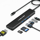 USB Type C nu 7-IN-1 USB C HDMI ϊnug^CvCnu LemoreleuUSB3.0*3/HDMI|[g4K𑜓x/USB^CvC PD100W}[d/TF&SDXbgvhbLOXe[VThunderbolt 3/4𓋍ڂMacBook ProAMacBook AirAiPad ProAiPad AirAFujitsu,Surface GoALapto