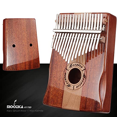 【送料無料】MOOZICA カリンバ 17キー C調 初心者向けかりんば アカシアコア木材 Kalimba 17key親指ピアノ 楽器 調音ハンマー 日本語説明書と楽譜 防振収納ケース付き (?Koa-K17SD) primeplus-10038771 プライムプラス 楽天市場店 サンプル画像3