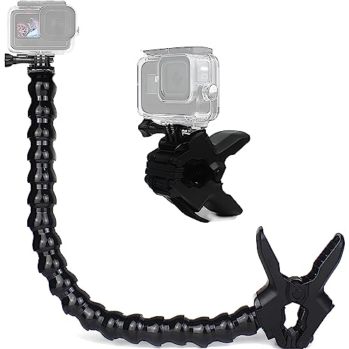 【送料無料】FitStill Jawsグースネックフレックスクランプマウントマウントfor GoPro Hero 10 Hero 9 Hero 8 Hero 7 Hero 6 Hero 5 Hero 4 Session Maxアクションカメラ