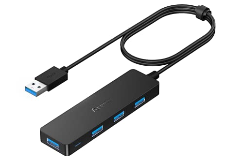 yzAceele USB nu 4 USB |[g USB 3.0 EgX nu, USB nu 120cm P[u 5Gbps  y PC MacBook/Chromebook Windows/MacΉ USBnu e[N [g ݑΖ