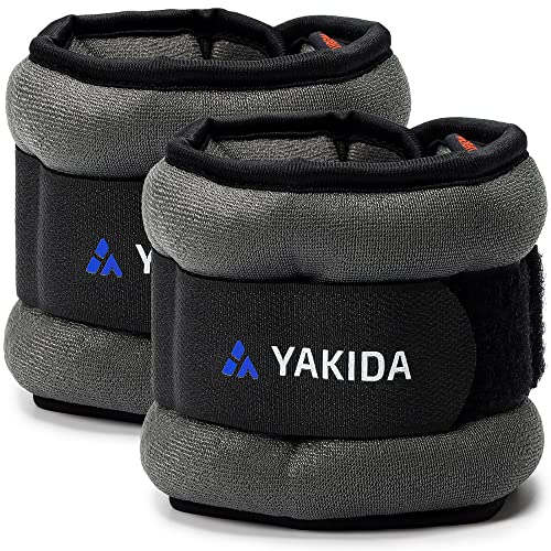 【送料無料】YAKIDA【最新アップグレード版】アンクルウェイト おもり 筋トレ 足首 手首 重り ウォーキング 在宅筋トレ ジョギング 男女兼用 1.0kgX...