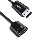 【送料無料】ENVEL (エンベル) USB - 3.5mmオーディオアダプター 外部ステレオサウンドカード デュアルTRS 3極 3.5mm ヘッドフォンとマ...