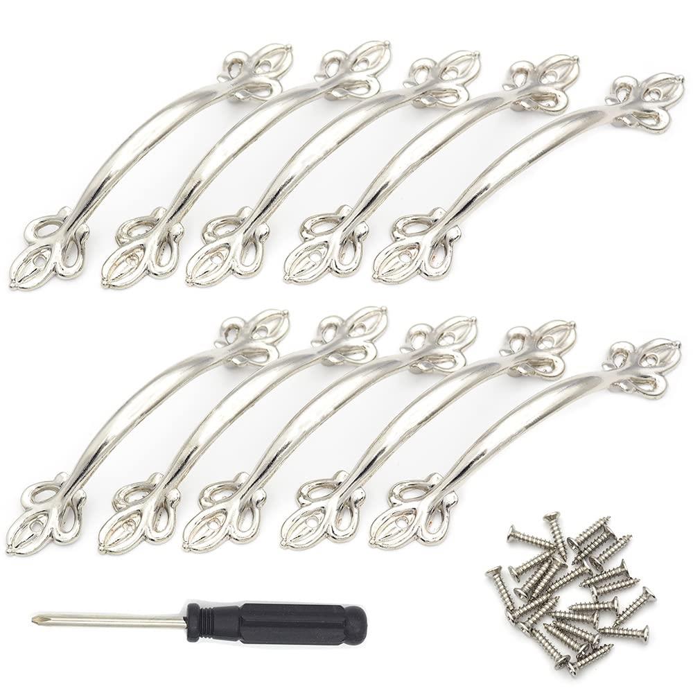 Hymyily 10個入り 亜鉛合金 アーチ型 アンティーク 取っ手 レトロの弓形の取っ手 プルハンドル サイズ..