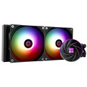 【送料無料】Thermalright AQUA ELITE 240 BLACK ARGB 水冷CPUクーラー 240クーラーサイズ 120mm PWMファン×2 S-FDBベアリング AMD/AM4 INTEL LGA1150/1151/1155/1156/1200/2011/1700 用ARGBオールインワン水冷クーラー