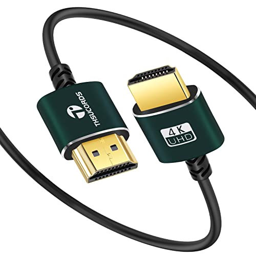 【送料無料】Thsucords スリムHDMIケーブル 0.3M. 薄型HDMIからHDMIコード 超柔軟 細線 HDMIワイヤー 高速 4K@60Hz 18gbps 2160p 1080p