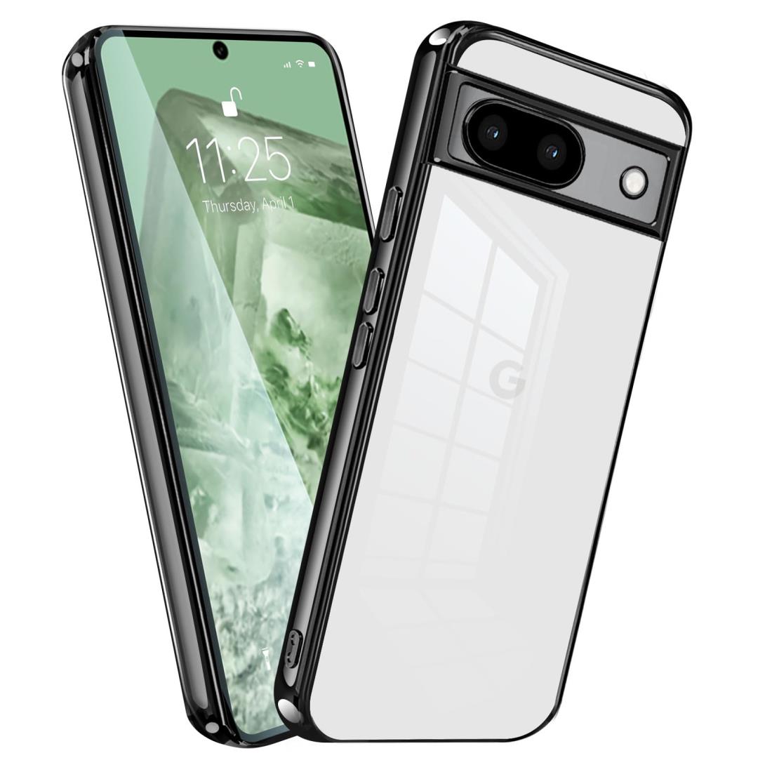 MiaoKeDa Google Pixel8A ケース クリア 耐衝撃 背面 透明 TPU ストラップホール付き 軽量 米軍MIL規格..